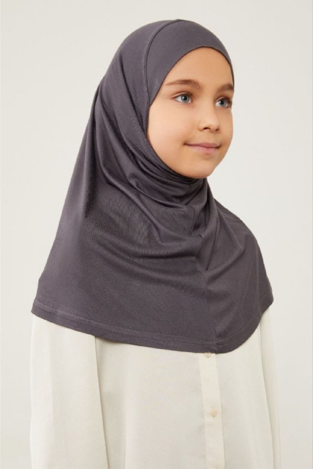 Çocuk Namaz Bonesi Eşarbı Şalı Hijabı AntrasitAntrasit - Standart