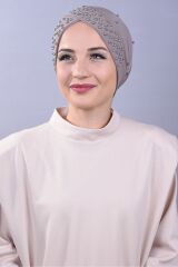 Kadın Tesettür İncili Taşlı Havuz Dış Bone