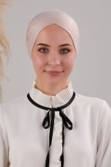 Bağlamalı Dikişsiz Çapraz Bone Taş Rengi - Standart