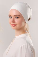 Dikişli Bone Ekru - Standart