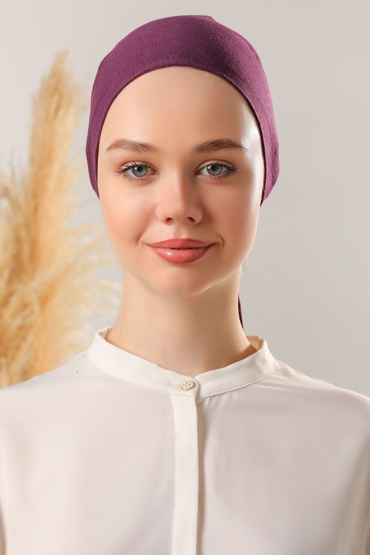 Dikişli Bone Mor - Standart