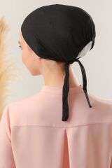 Dikişsiz Penye Bağlamalı Siyah - Standart