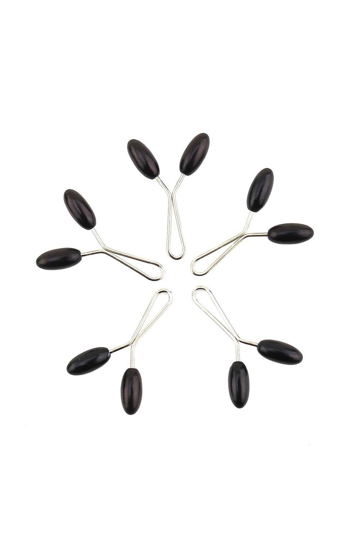 Eşarp Şal Klipsi Arpa 6 Adet Siyah - Tek Ebat