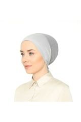 Fileli Dikişsiz Bone Açık Gri - Standart