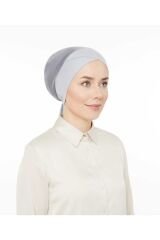 Fileli Dikişsiz Çapraz Bone Açık Gri - Standart