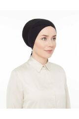 Fileli Dikişsiz Çapraz Bone Siyah - Standart