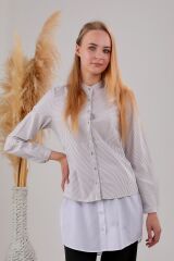 İçlik Etek Gömlek Etek Beyaz - Standart