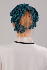 Kadın Tesettür 10'lu Slim Topuz Tokası Eşarp Tokası Arapsaçı Eşarp Topuzu Beya - Zümrüt Yeşili - Standart