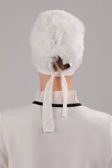 Kadın Tesettür 3'lü Fırfırlı Dikişli Bone Ekru - Standart