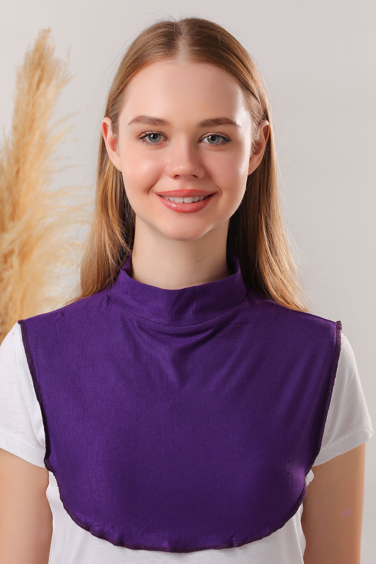 Kadın Tesettür Boyunluk Mor