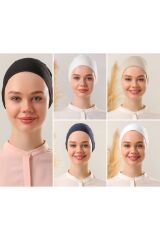 Kadın Tesettür Dikişli Set Bone Bağlamalı Peny Çok Renkli - 5 Adet