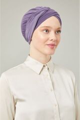 Kadın Tesettür Dolama Bone Lila - Standart