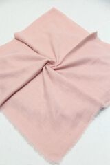 Kadın Tesettür Flamlı Eşarp Düz Flamlı Tülbent Pudra - 100 x 100