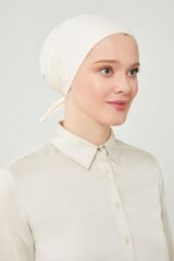 Kadın Tesettür Geniş Hacimli Büyük Kalıp Xl Bone Ekru - Standart