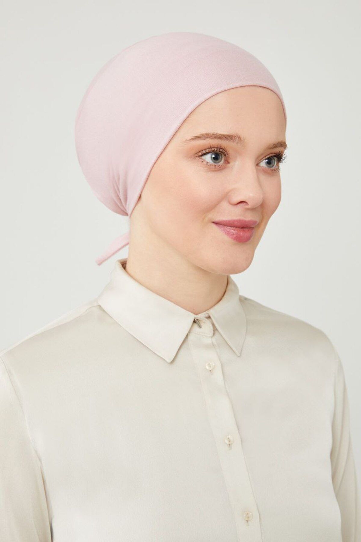 Kadın Tesettür Geniş Hacimli Büyük Kalıp Xl Bone Pudra - Standart