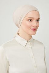 Kadın Tesettür Geniş Hacimli Büyük Kalıp Xl Bone Taş Rengi - Standart