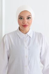 Kadın Tesettür Geniş Hacimli Pratik Ense Ve Çene Altından Geçmeli Kaymayan Bone Ekru - Standart