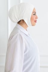 Kadın Tesettür Geniş Hacimli Pratik Ense Ve Çene Altından Geçmeli Kaymayan Bone Ekru - Standart