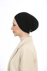 Kadın Tesettür Geniş Hacimli Pratik Ense Ve Çene Altından Geçmeli Kaymayan Bone Haki - Standart