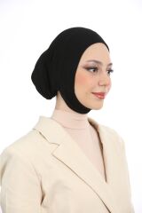 Kadın Tesettür Geniş Hacimli Pratik Ense Ve Çene Altından Geçmeli Kaymayan Bone Bordo - Standart