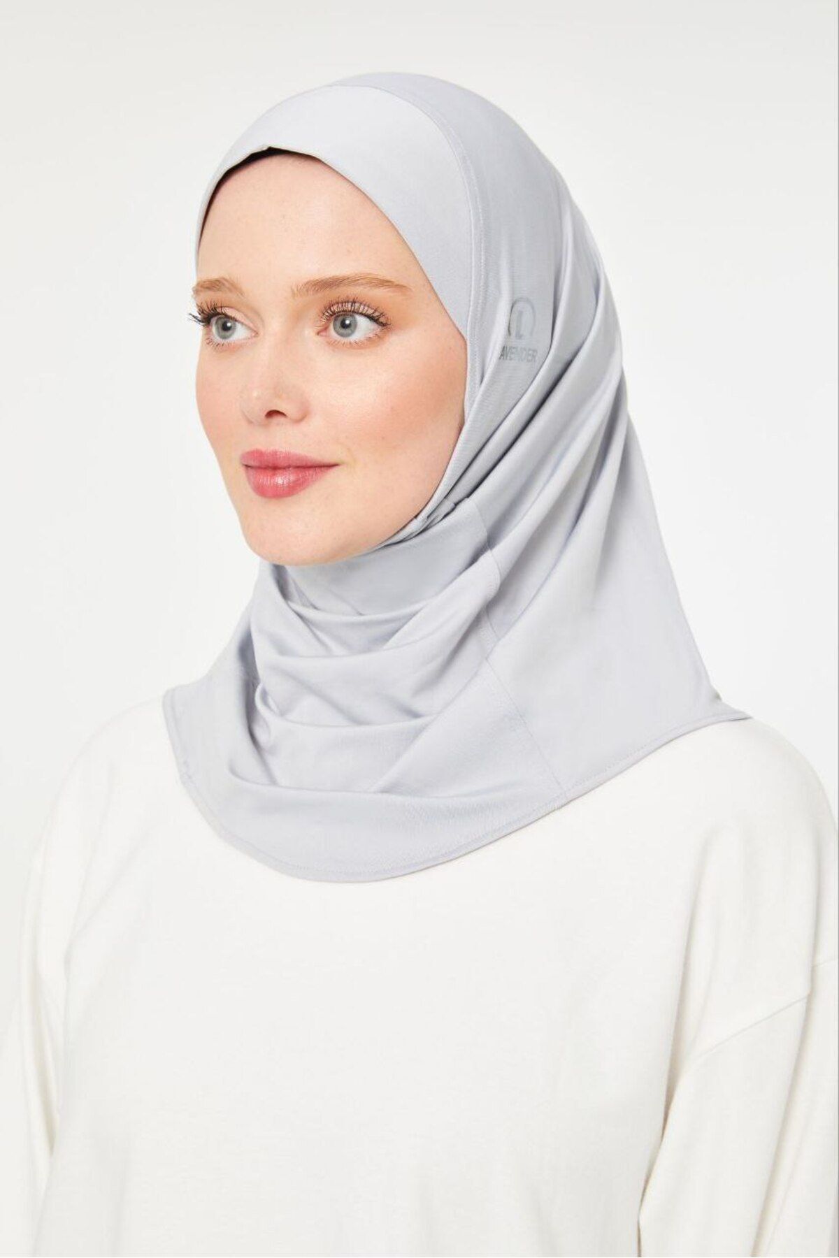 Kadın Tesettür Hijab Deniz Havuz Spor  Uyumlu Bone Açık Gri - Standart