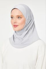 Kadın Tesettür Hijab Deniz Havuz Spor  Uyumlu Bone Açık Gri - Standart