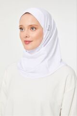 Kadın Tesettür Hijab Deniz Havuz Spor  Uyumlu Bone Beyaz - Standart