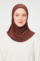 Kadın Tesettür Hijab Deniz Havuz Spor  Uyumlu Bone Kahverengi - Standart