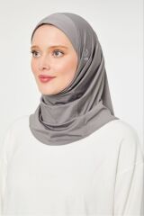 Kadın Tesettür Hijab Deniz Havuz Spor  Uyumlu Bone Koyu Gri - Standart