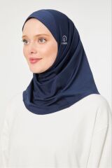 Kadın Tesettür Hijab Deniz Havuz Spor  Uyumlu Bone Lacivert - Standart