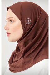 Kadın Tesettür Hijab Spor Bone Kahverengi