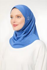 Kadın Tesettür Hijab Spor Bone Saks Mavisi
