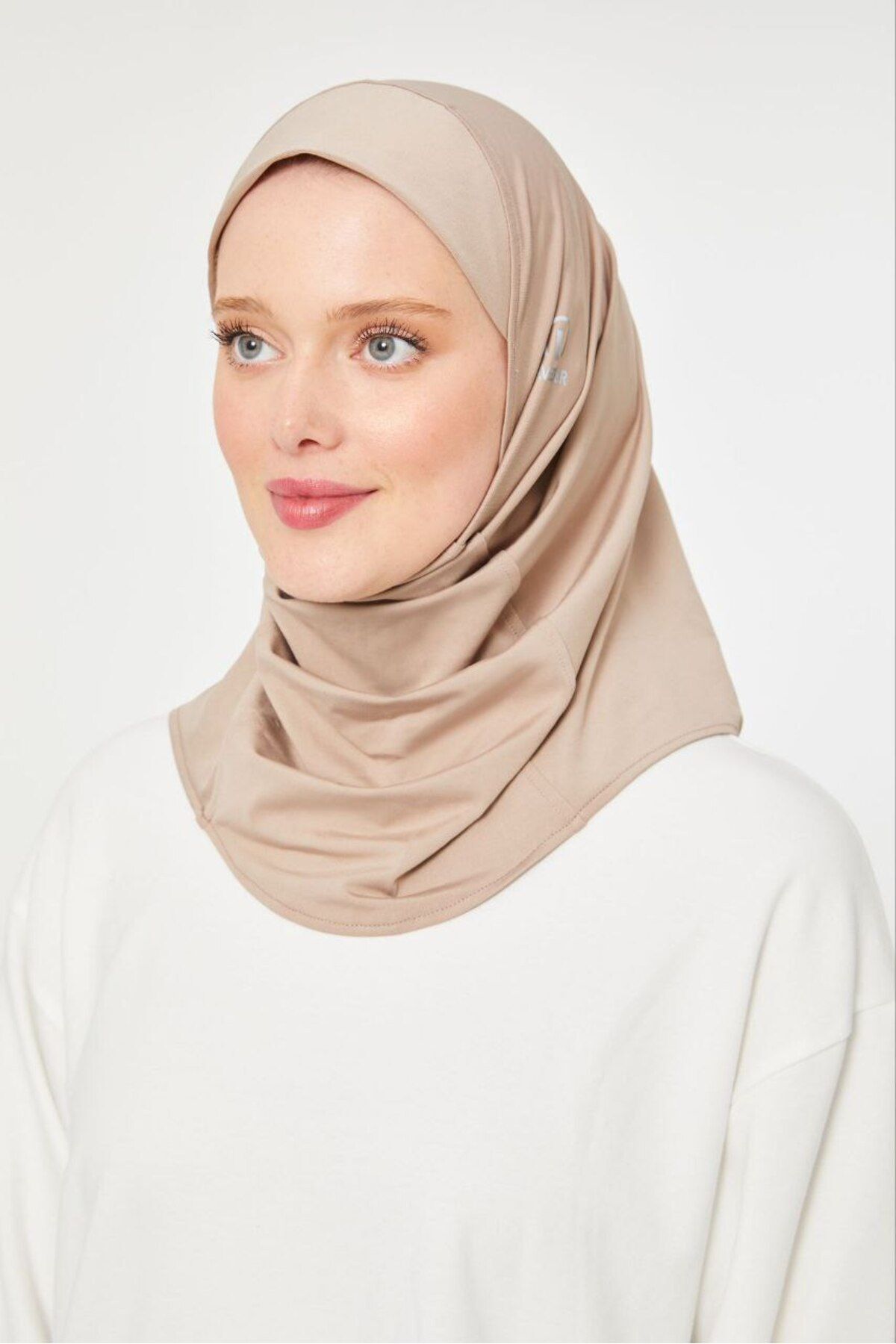 Kadın Tesettür Hijab Spor Bone Taş Rengi
