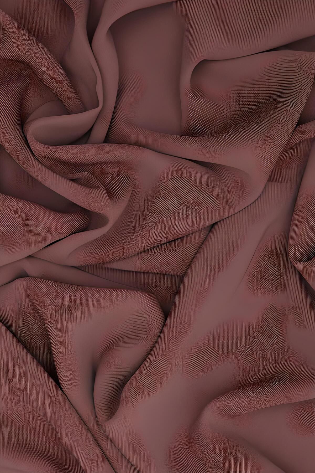 Kadın Tesettür Medine İpeği Şal Gül Kurusu - Tek Ebat