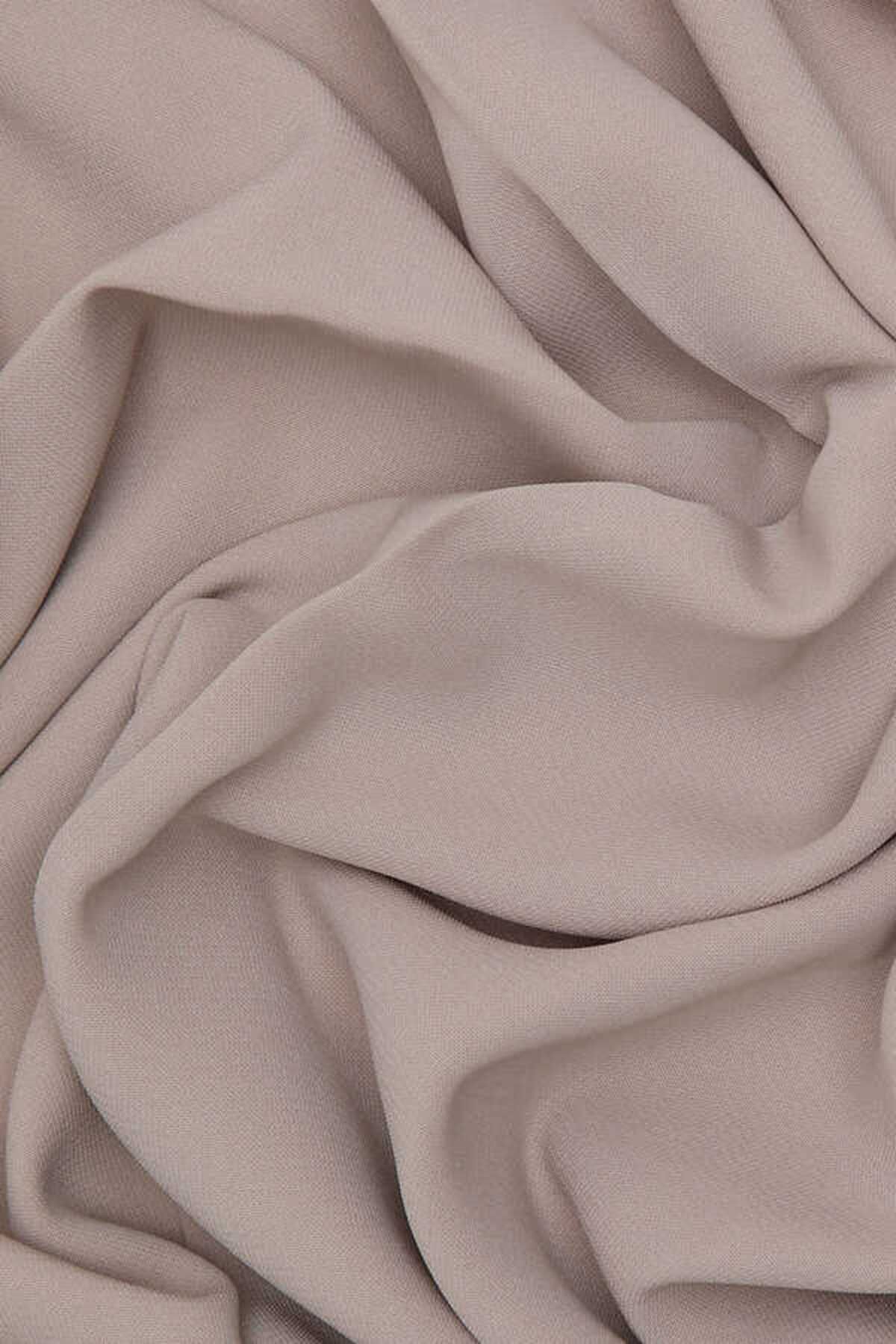 Kadın Tesettür Medine İpeği Şal Krem - Tek Ebat