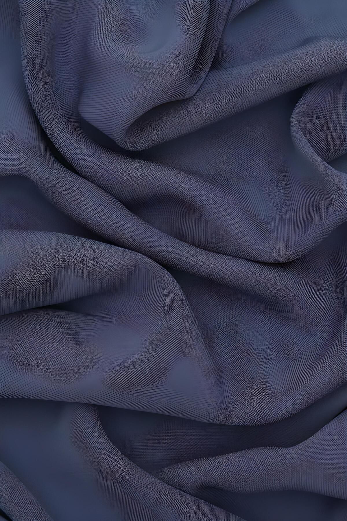 Kadın Tesettür Medine İpeği Şal Mavi - Tek Ebat