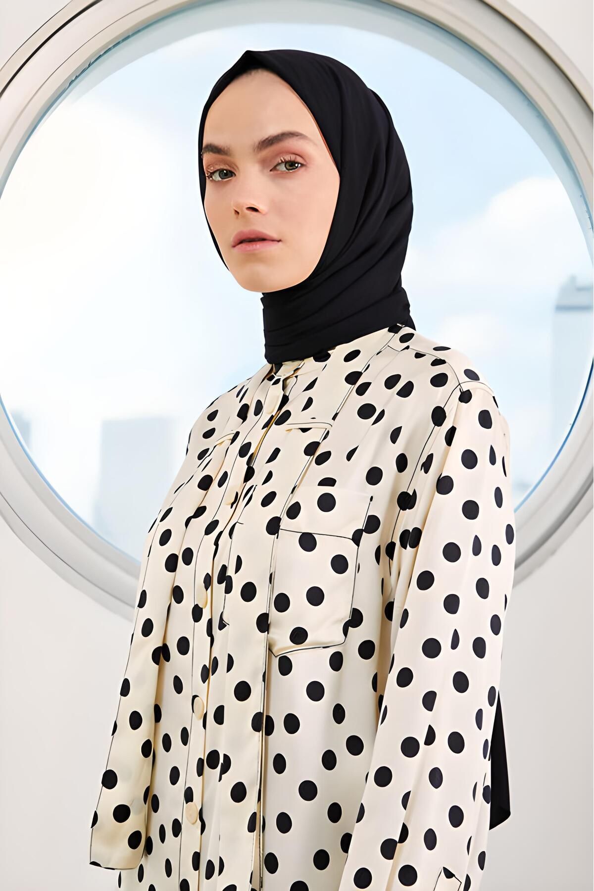 Kadın Tesettür Medine İpeği Şal Siyah - Tek Ebat