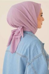 Kadın Tesettür Mio Caz Eşarp Hijab Lila - Tek Ebat