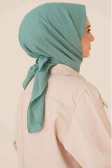 Kadın Tesettür Mio Caz Eşarp Hijab Mint Yeşili - Tek Ebat