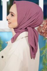 Kadın Tesettür Mio Caz Eşarp Hijab Mor - Tek Ebat