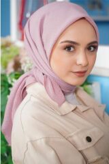 Kadın Tesettür Mio Caz Eşarp Hijab Pudra - Tek Ebat