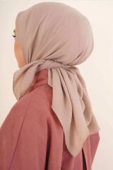 Kadın Tesettür Mio Caz Eşarp Hijab Sütlü Kahve - Tek Ebat