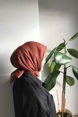 Kadın Tesettür Mio Caz Eşarp Hijab Taba - Tek Ebat