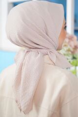 Kadın Tesettür Mio Caz Eşarp Hijab Taş Rengi - Tek Ebat