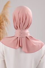 Kadın Tesettür Pratik Çıtçıtlı Sandy Fular Hazır Şal Pudra