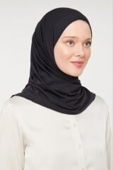 Kadın Tesettür Pratik Hijab Şal Siyah