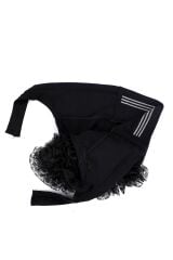 Kadın Tesettür Silikonlu Kaymaz Fırfırlı Dolgulu Topuz Bone Açık Gri-Açık Gri - Standart