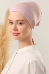 Tesettür Silikonlu Kaymaz Bone Pudra - Standart