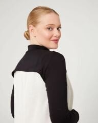 Kadın Tesettür Balıkçı Yakalı Boyunluklu Kolluk Siyah