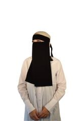 Kadın Tesettür Taşlı Dış Bone Siyah - Tek Ebat